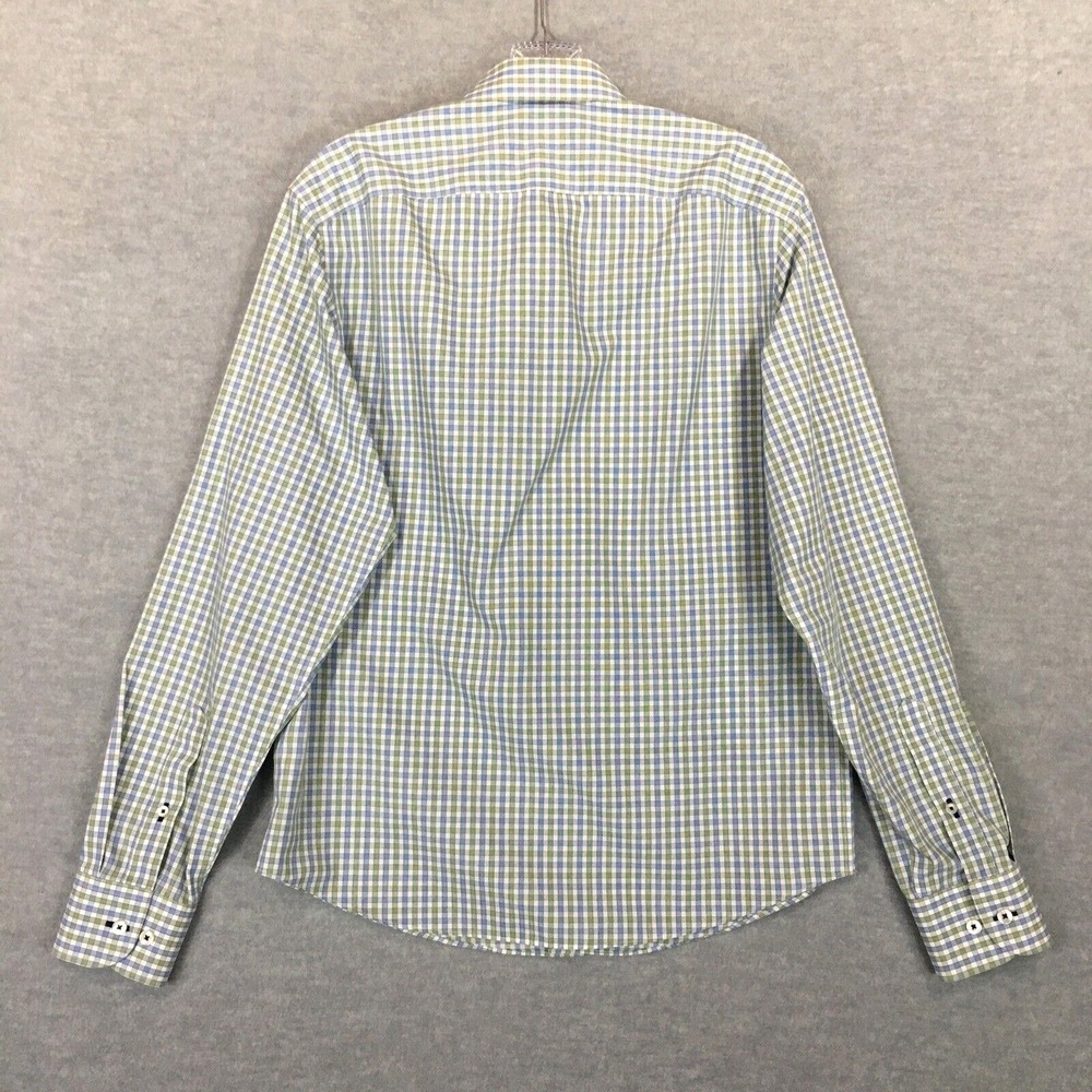 UNTUCKit Dress Shirt Dubois Plaid Slim Fit Wrinkle Free Long Sleeve Green Medium - Picture 3 of 12